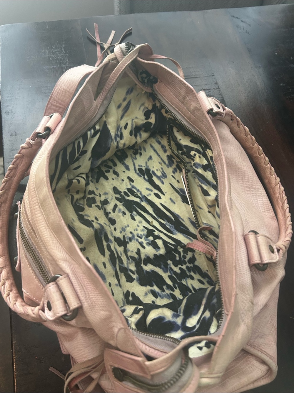Balenciaga 10th Anniversary City Bag Pink Lizard Embossed Agneau Leather strap - Picture 5 of 10